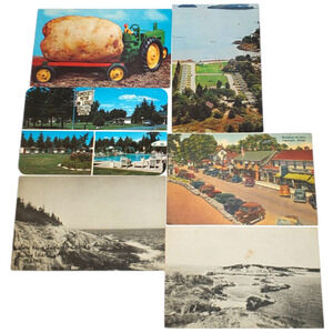 6 Maine Postcards Lot Vintage Variety Ephemera